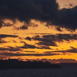 CBS coastline at sunset